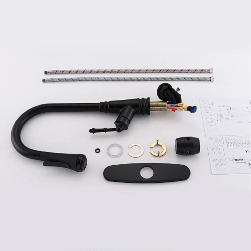 Modern Style Zinc Pull Out Sink Mixer Taps With Sprayer - Image 4