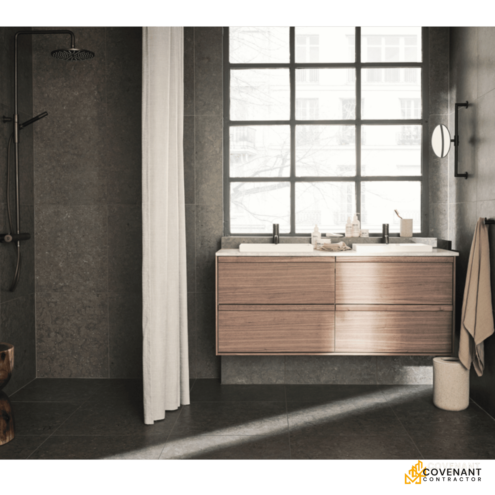 TVM7200-150 Luxury Shower Column with Dual Showerheads - Image 3