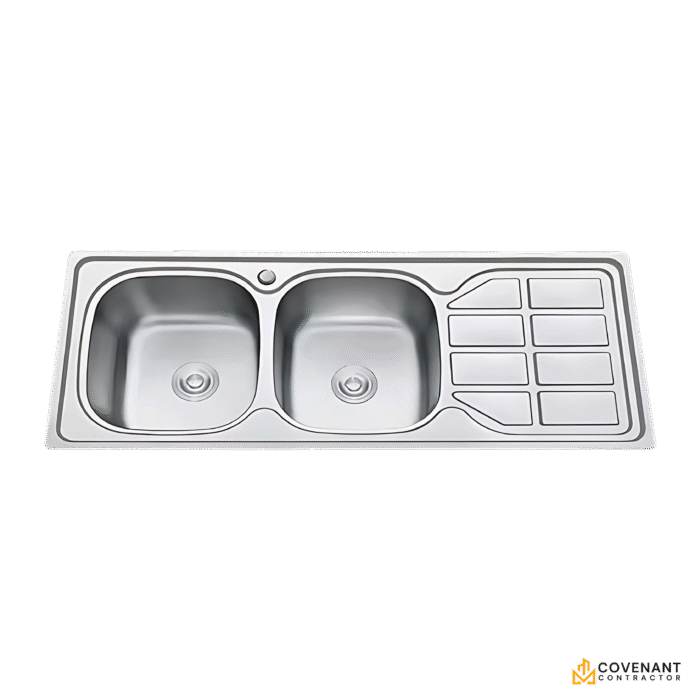 Stainless Steel Kitchen Sink with Drainboard