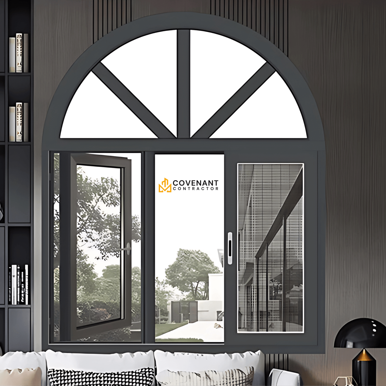 Hurricane-Proof Aluminum Casement Windows - Double Glazed Security Windows with Modern Design