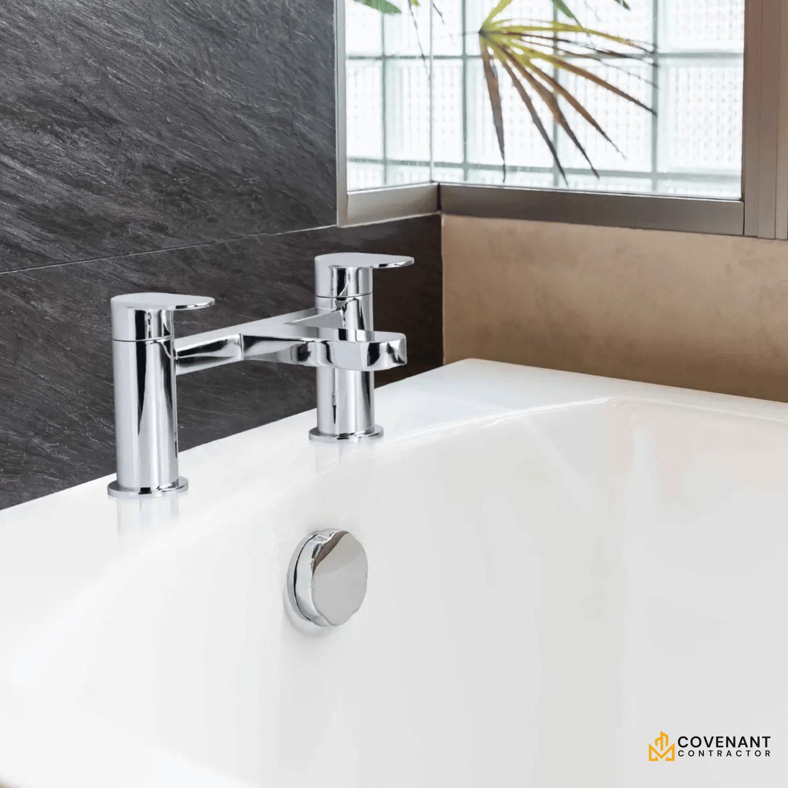 Highgate Bath Filler - Matt Black