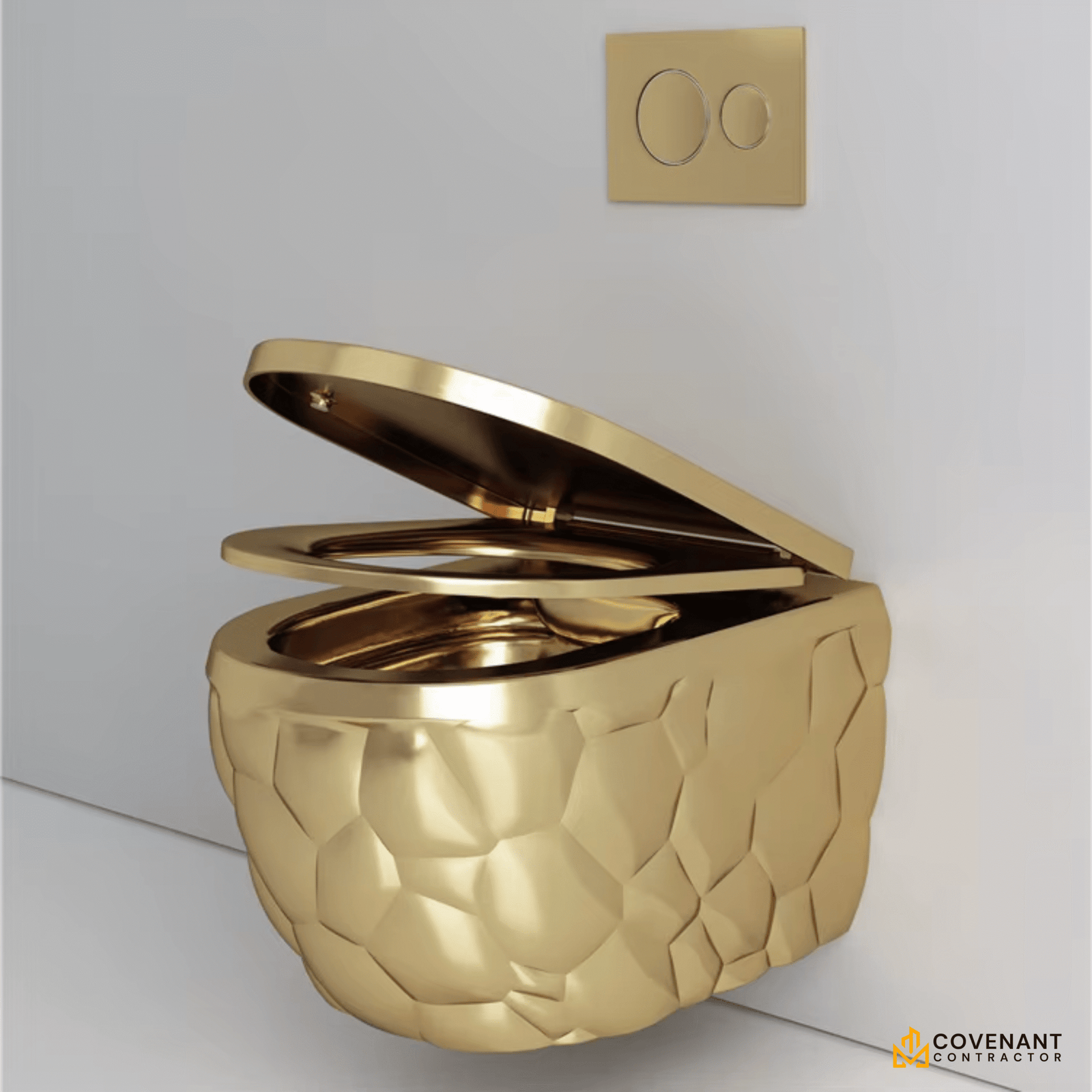 Luxury Gold Wall-Mounted Toilet