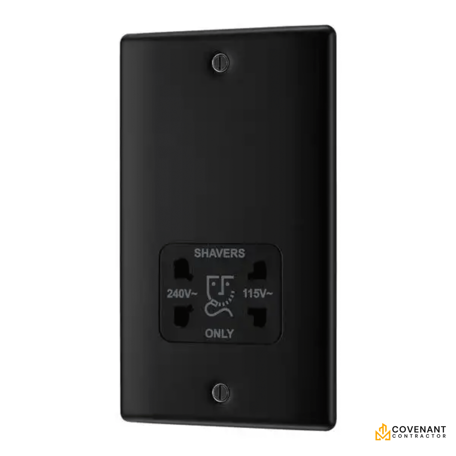 Shaver Socket - Dual Voltage (115-240V) - Matt Black - Image 3