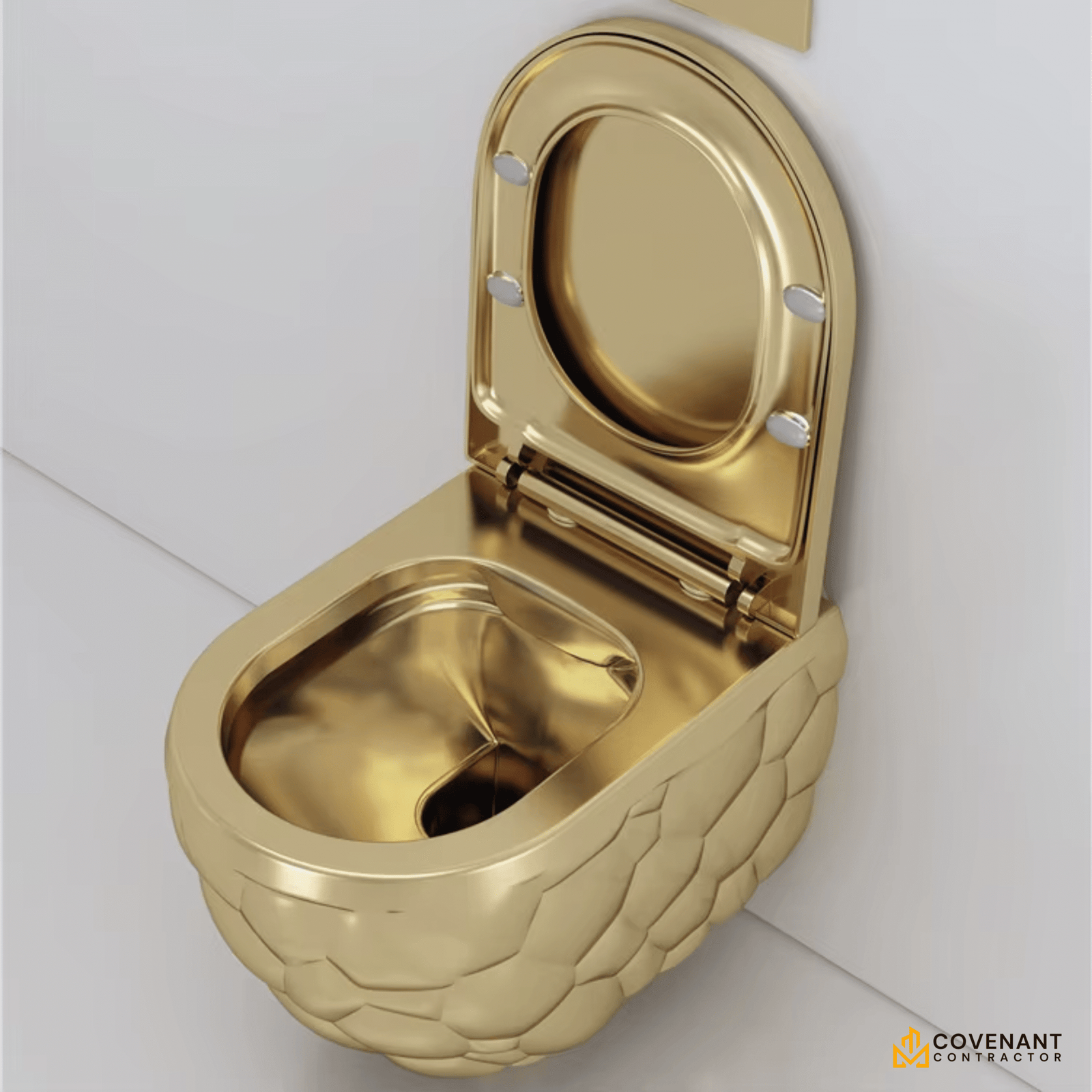 Luxury Gold Wall-Mounted Toilet