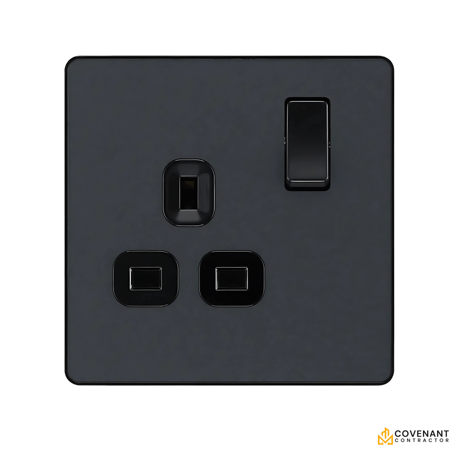 Single Switched Socket - 13A - Matt Grey