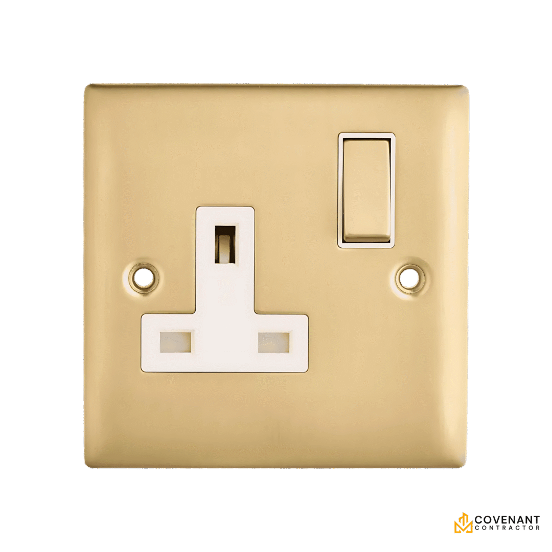 brushed-brass-single-light-switch-with-single-plug-socket