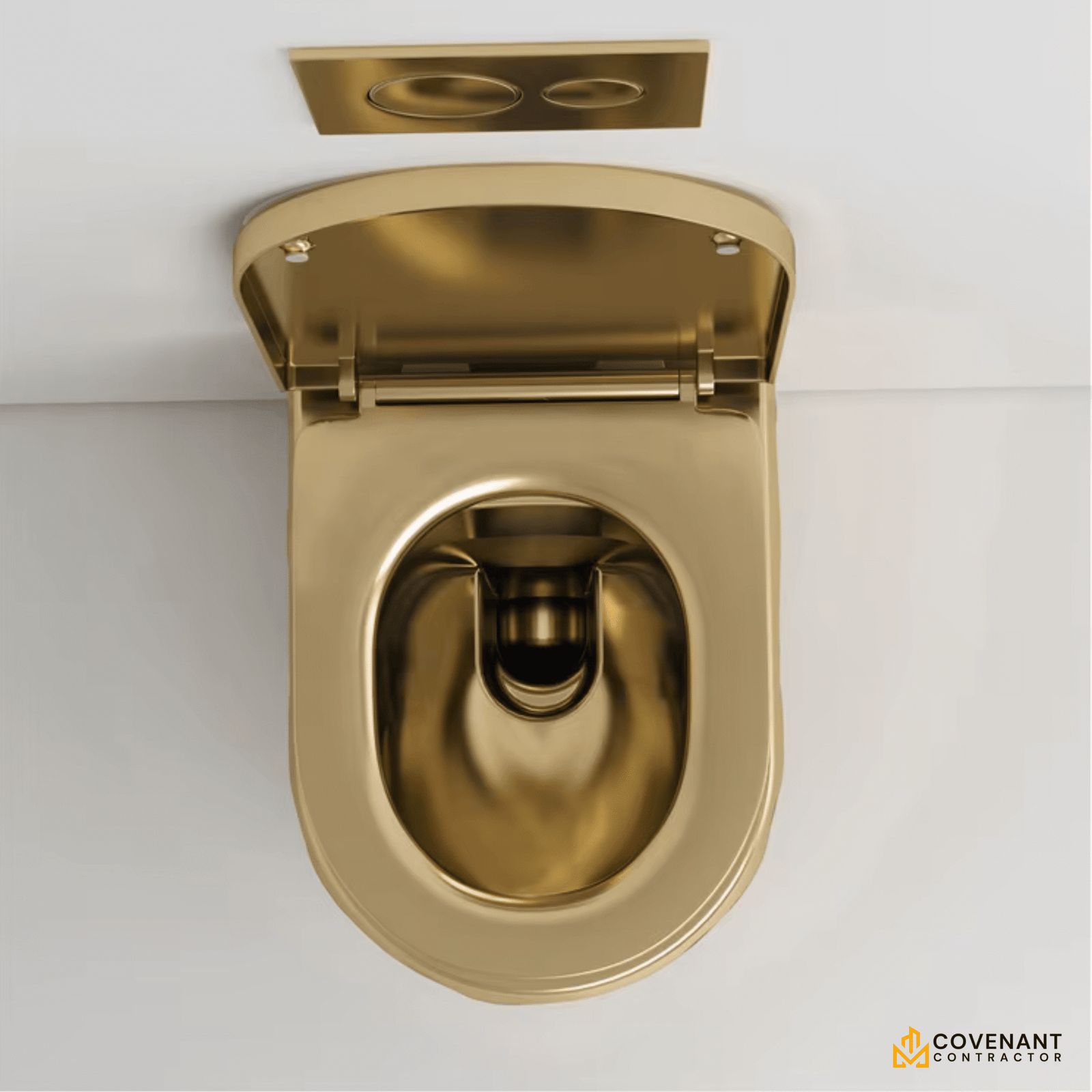 Luxury Gold Wall-Mounted Toilet