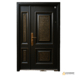 luxury-security-door-black-gold-calligraphy-design