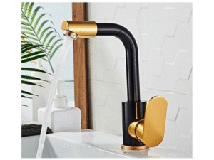 Black and Gold Bathroom Faucet